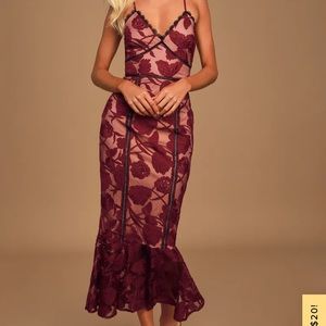 Burgundy Midi Dress
